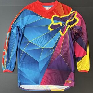 Fox Racing Motorcross Jersey Multicolor Sports Long Sleeve Men's Small Biker